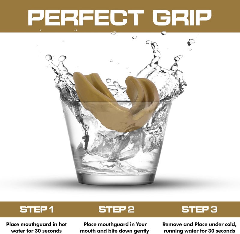 BFS IMPEX Sports Mouth Guard for Kids,Youth,Boys,Girls,Child Teen Mouthguard with Case (BPA Free) for Boxing, Martial Arts,MMA Karate,Lacrosse,Football,Soccer and All Contact Sports (Golden) - Image 4